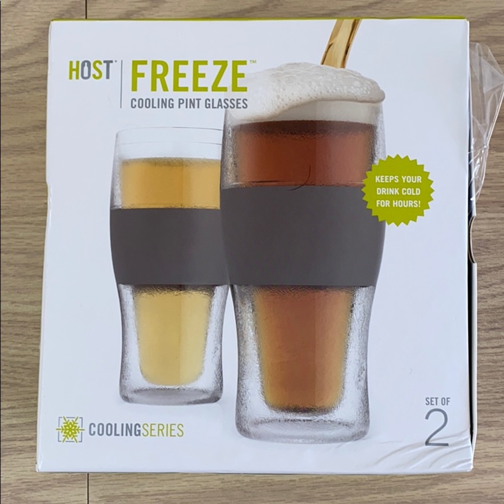Cooling pint glasses